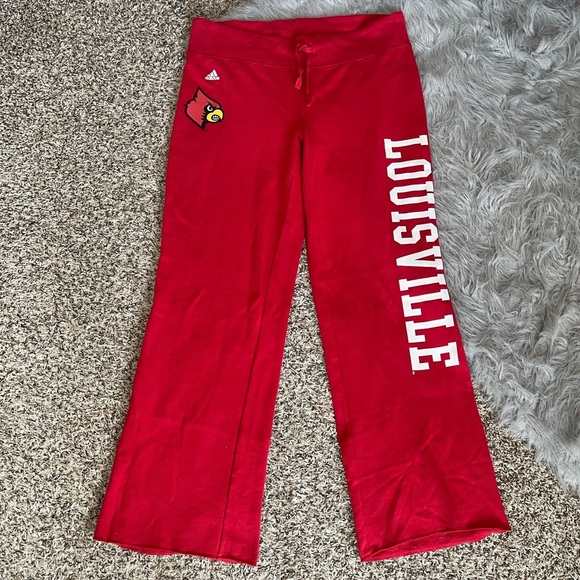 Adidas Louisville Cardinals Wide Leg Sweatpants - Picture 1 of 5